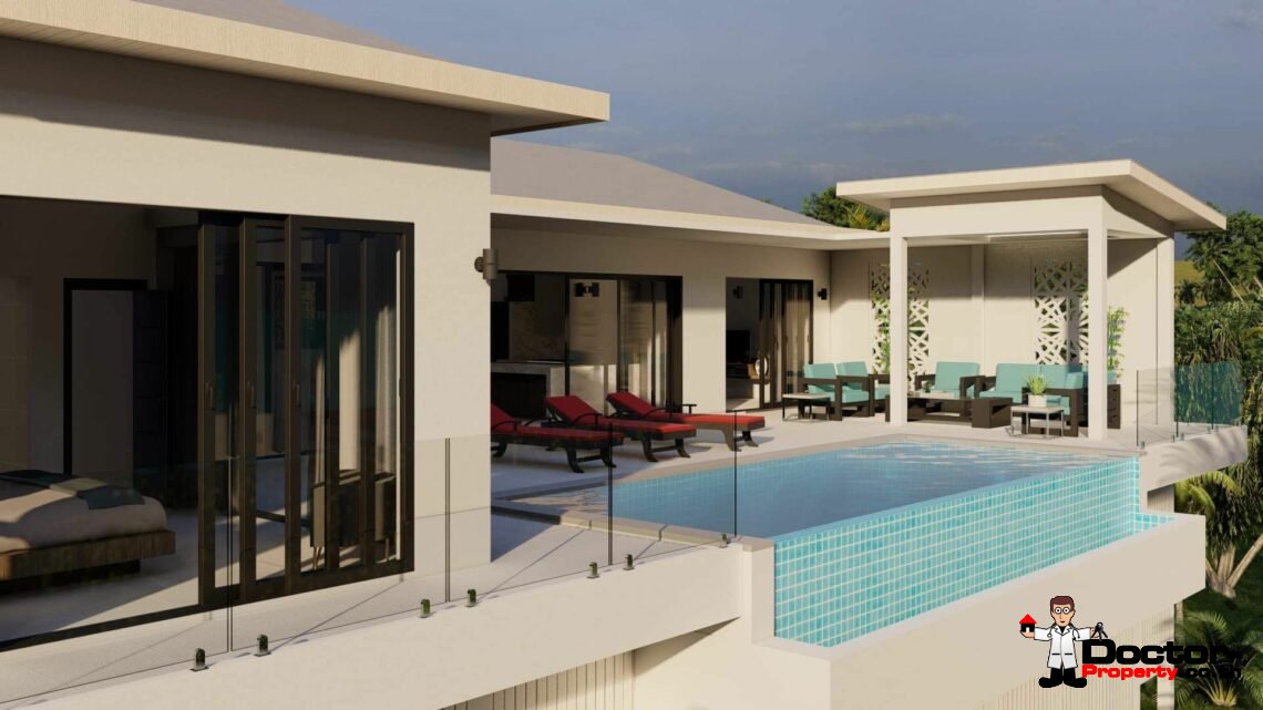 New Modern Style 3 bedroom Sea View Villa – Lamai, Koh Samui – For Sale